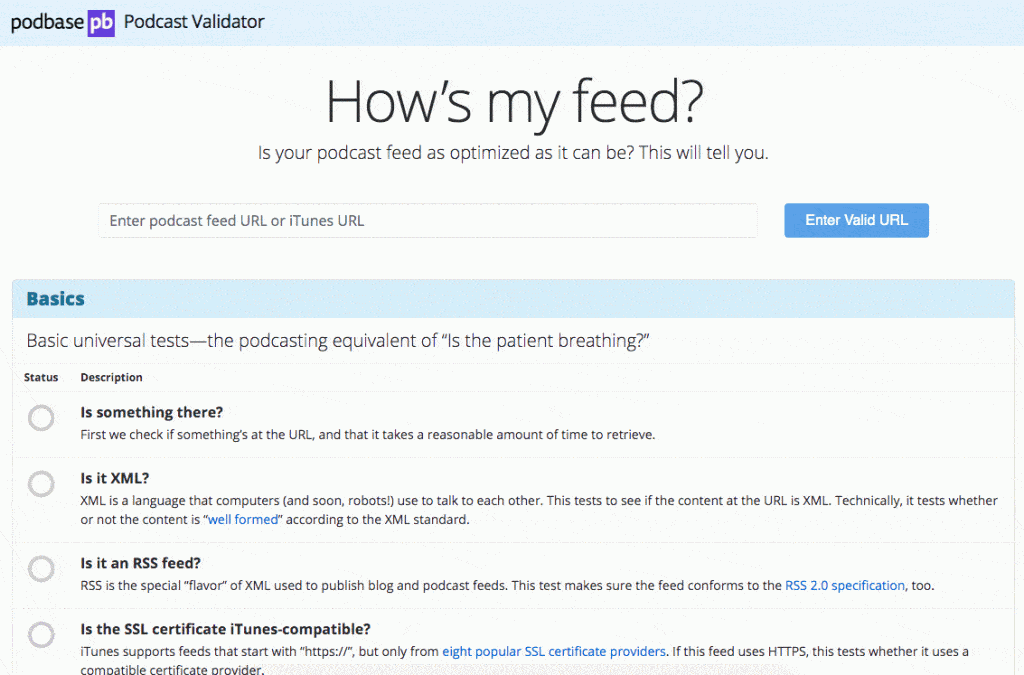podcast-validation