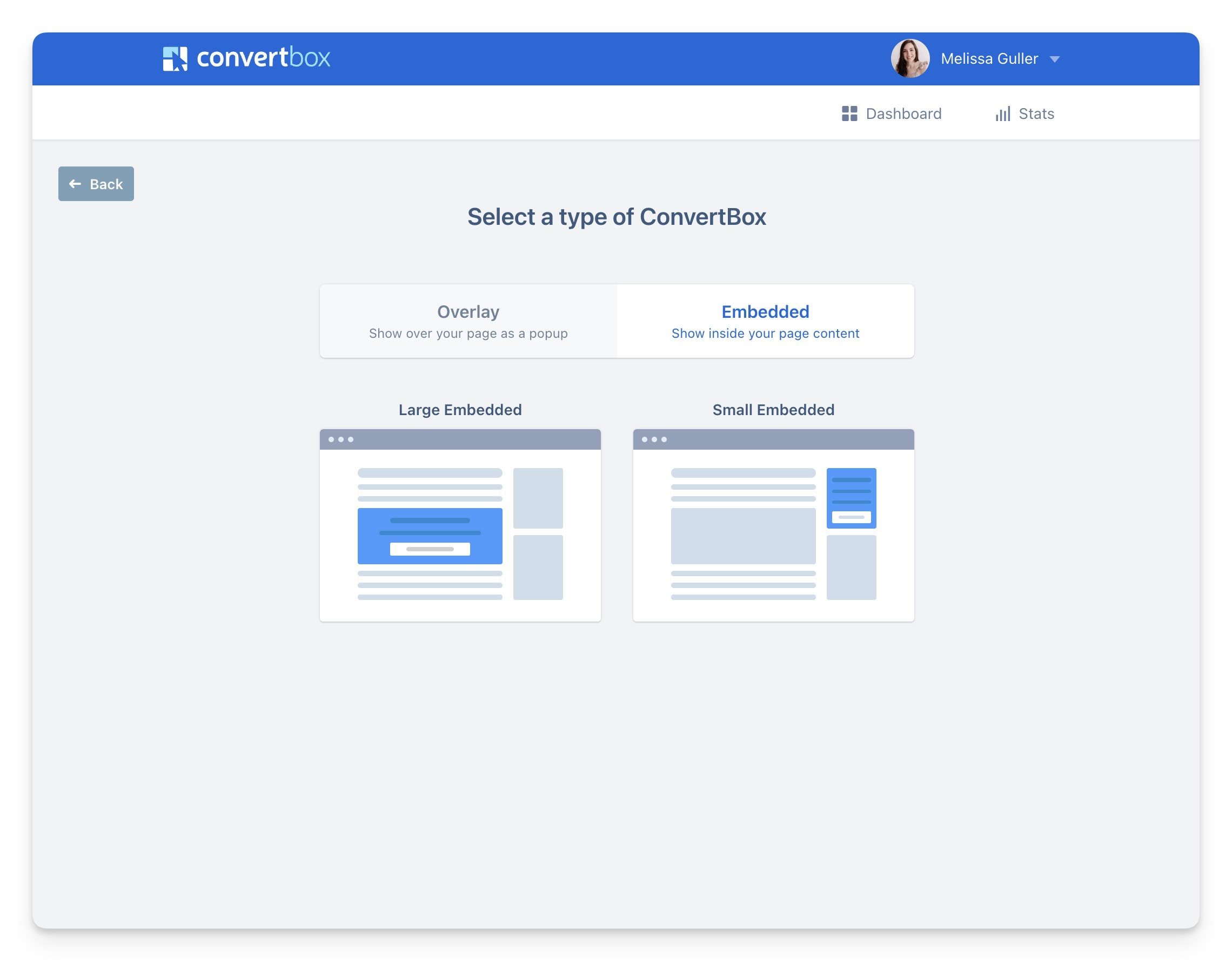 Embedded forms in convertbox